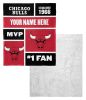 [Personalization Only] OFFICIAL NBA Colorblock Silk Touch Sherpa Throw Blanket - Chicago Bulls