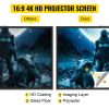 VEVOR Tripod Projector Screen with Stand 60 inch 16:9 4K HD Projection Screen Stand Wrinkle-Free Height Adjustable Portable Screen for Projector Indoo