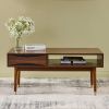 Dawson 40 In. X 21.63 In. Wooden Mid-Century Modern Coffee Table With Drawer and Shelf Dinning Tables Sets Nightstands Furniture