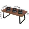 47 In Furniture Natural Wood Center Table for Living Room Coffe Table Set Corner Coffee Mesas Rustic Brown Tables Luxury Design