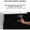 20 Bottle Wine Cooler, Black Thermoelectric Wine Fridge, 1.7 cu. ft. (48L), Freestanding Wine Cellar, Red, White and Sparkling