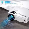 AuKing Mini Projector, 2024 Upgraded Full HD 1080P Video Projector,Portable Outdoor Movie Projector