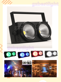 LED BLINDER COB 200W rgbw 4in1 light LED COB 2 eyes 2x 100W RGBW 4IN1 Blinder Lighting DMX Stage Lighting Effect (Color: 1pcs in Total, Plug Type: EU Plug)