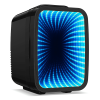 Mini Fridge,4 Liter/6 Cans Refrigerator With Dimmable LED Light,AC/DC Portable Thermoelectric Cooler fridge for Gaming room car