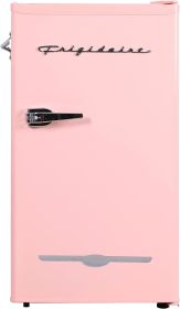 FRIGIDAIRE EFR376-BLACK 3.2 Cu Ft Black Retro Bar Fridge with Side Bottle Opener (Color: Pink)